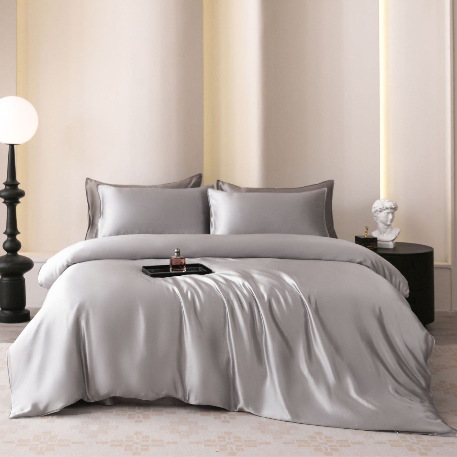 Soie 22-momme Set de quatre pièces en soie léger luxe