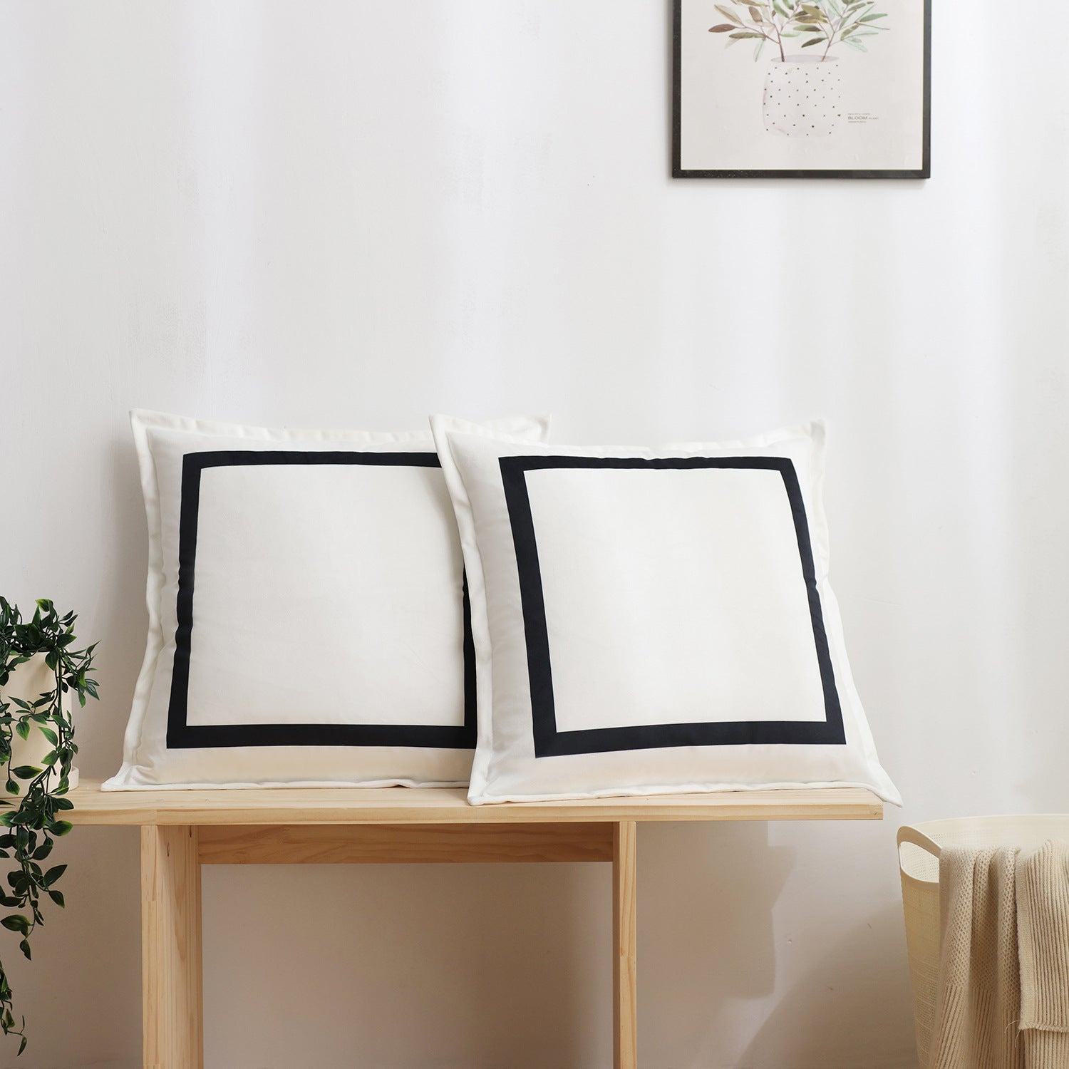Motif d'oreiller en velours pour les hôtels