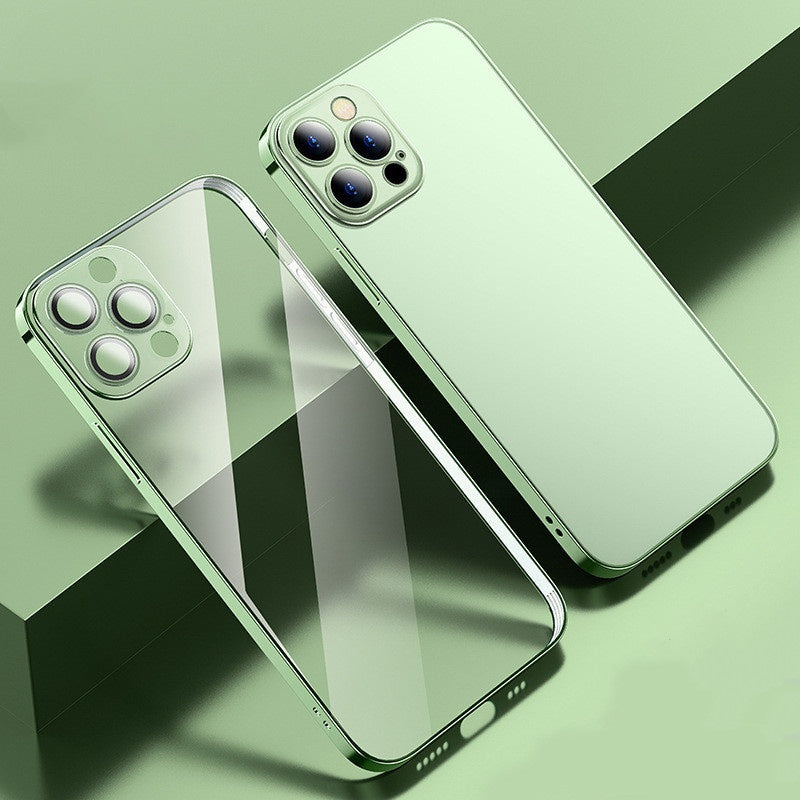 TPU transparent électroplastique tout compris livré avec boîtier de téléphone protège-objectif