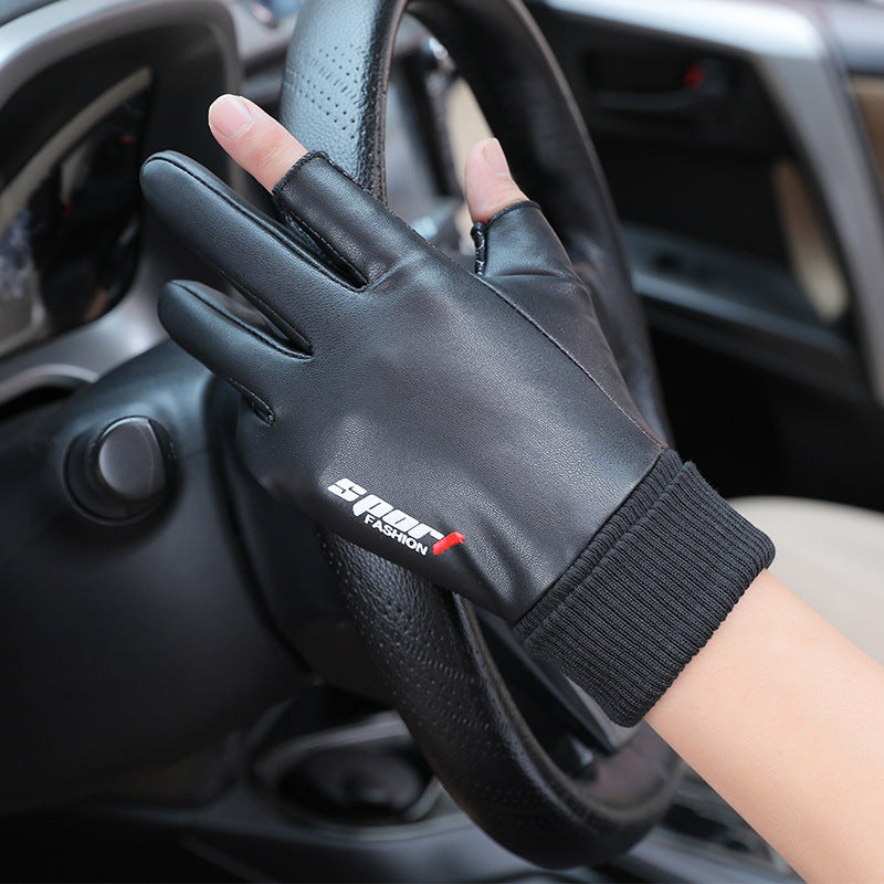 Gants en cuir imperméables et antidérapants pour hommes