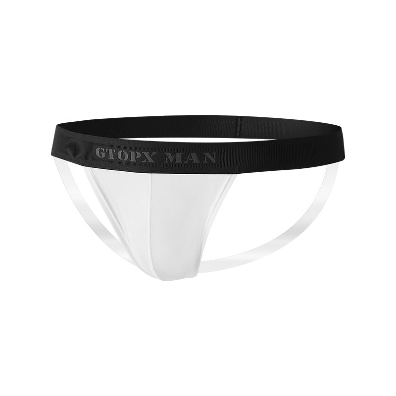 Ceinture transparente hommes Sexy Ice Silk Back vide
