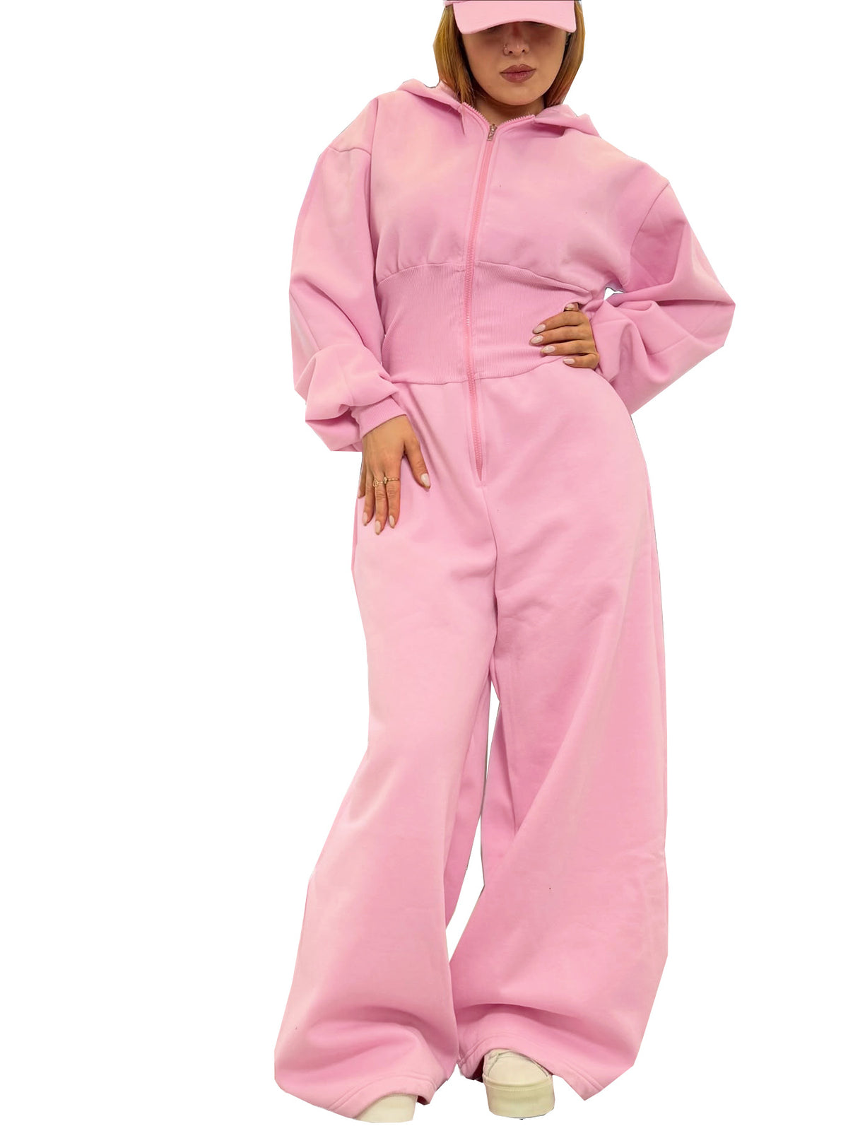 Costume à capuche Zip-up Stretch-waist