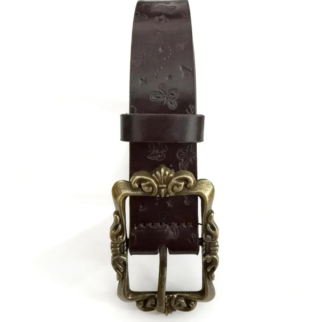 Vintage Ceinture Embossed Femme Mode Accessoire