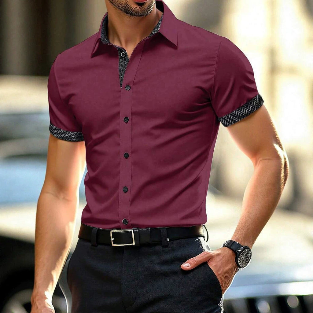 Été Hommes manches courtes Casual Mode Chemise