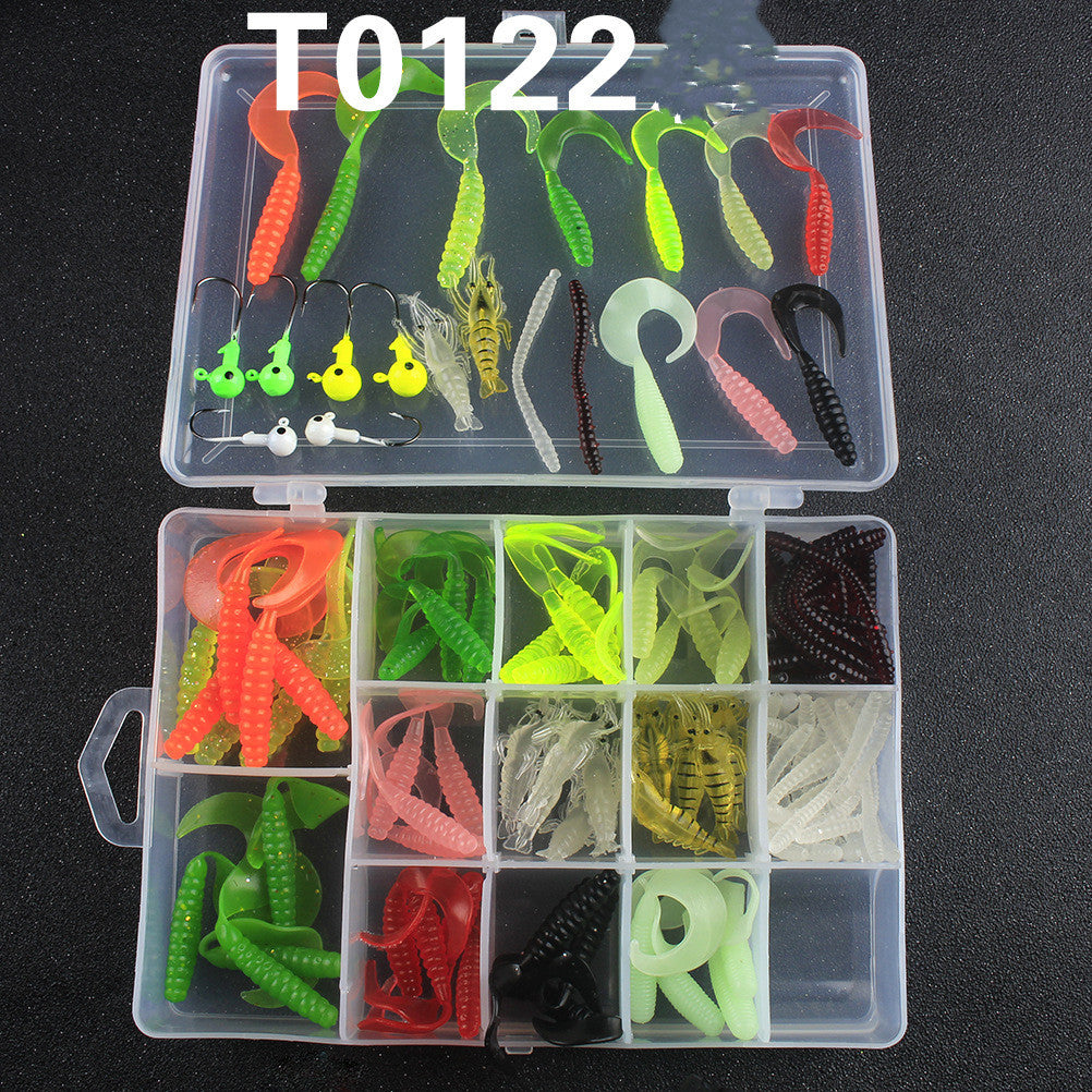 Ensemble d'équipement de pêche Luya Soft Bait Lead Hook Texas