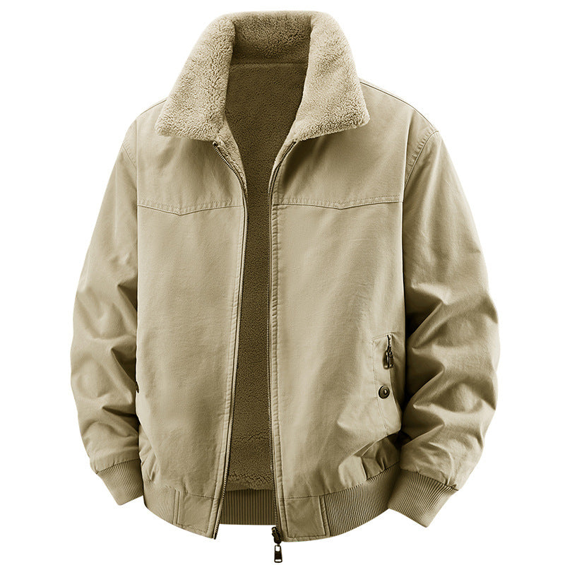 Veste chauffante à double face de style épais et souple pour hommes
