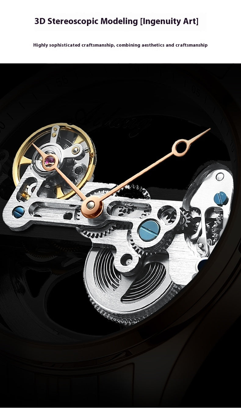 Cheveux de génération automatique de montres mécaniques Hollow