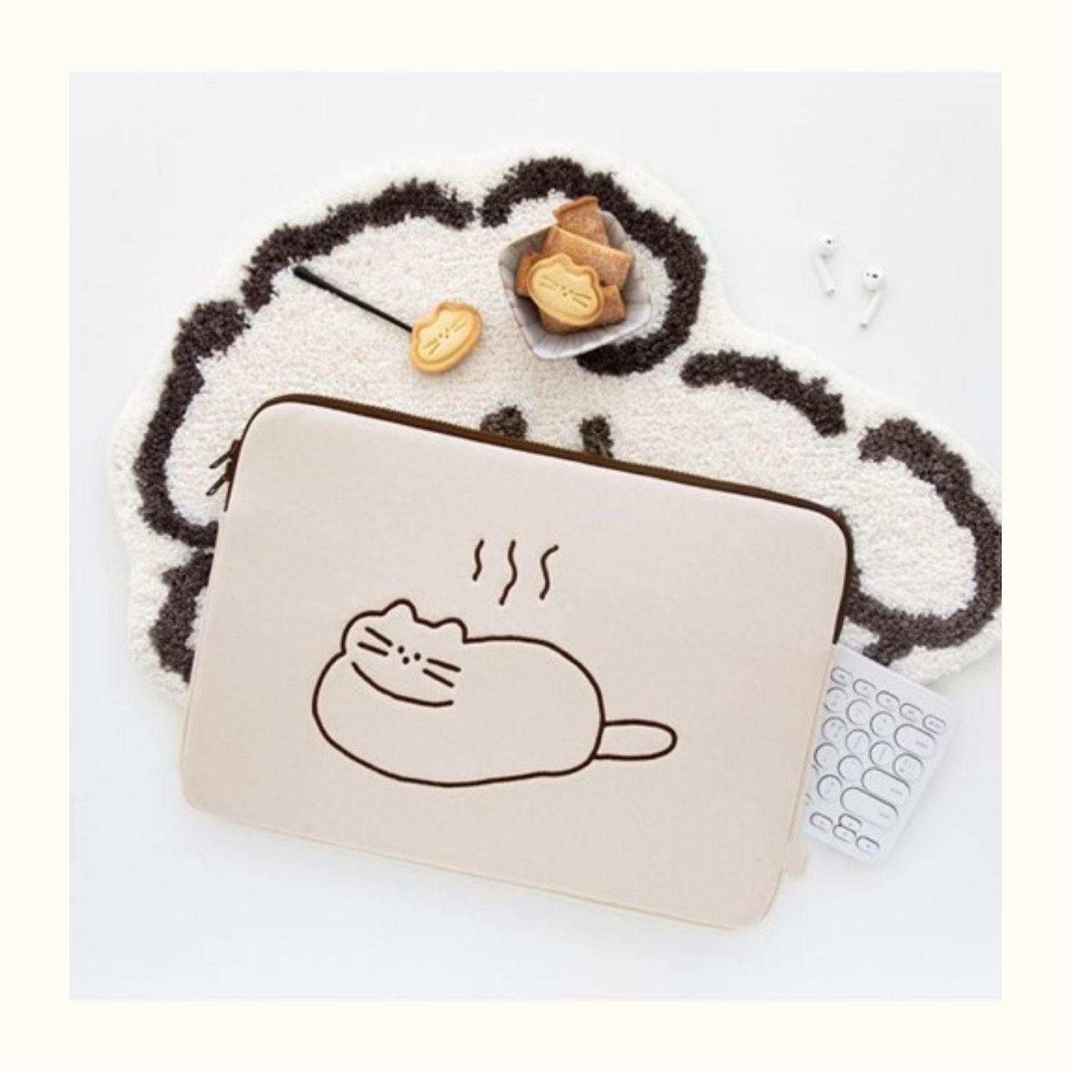 Sac de liner d'ordinateur pour ordinateur brodé mignon