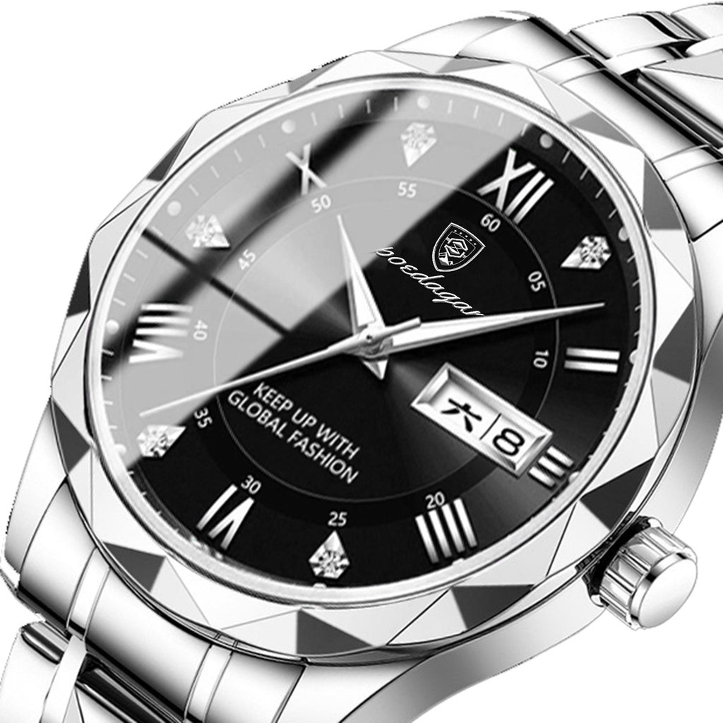 Hommes Montre bracelet en cuir Mouvement à quartz