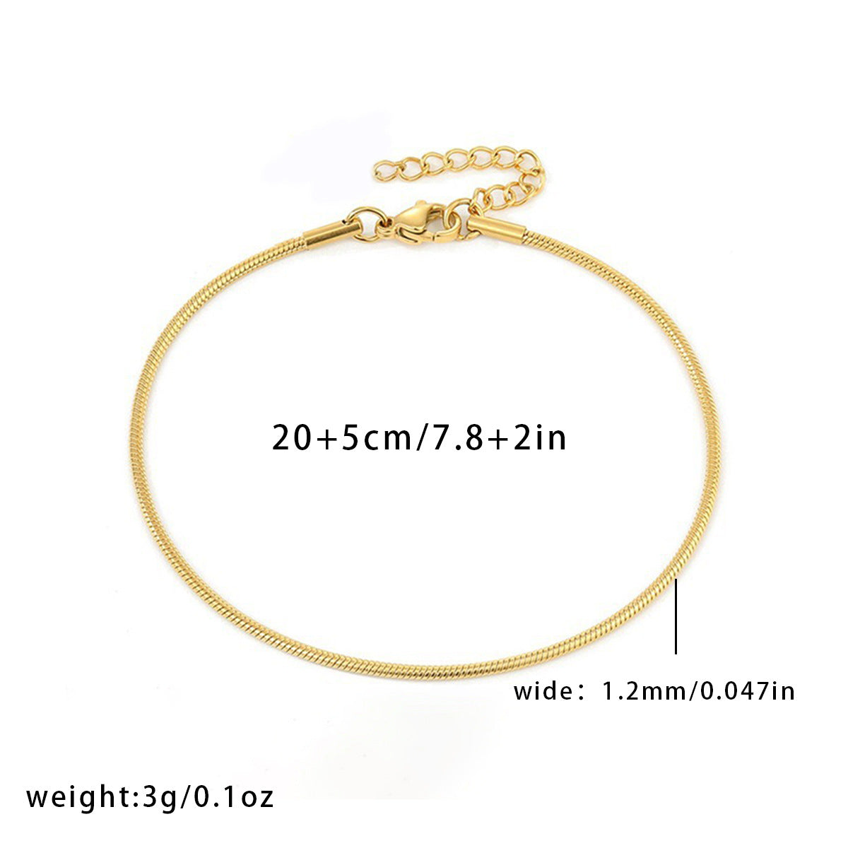 Anklets en acier inoxydable de mode pour femmes
