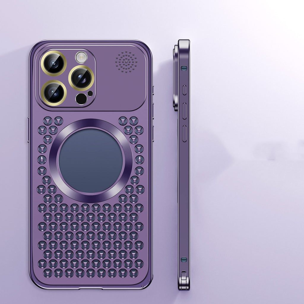 Téléphonie Aromathérapie Shell Metal Mesh Lens Aspiration magnétique