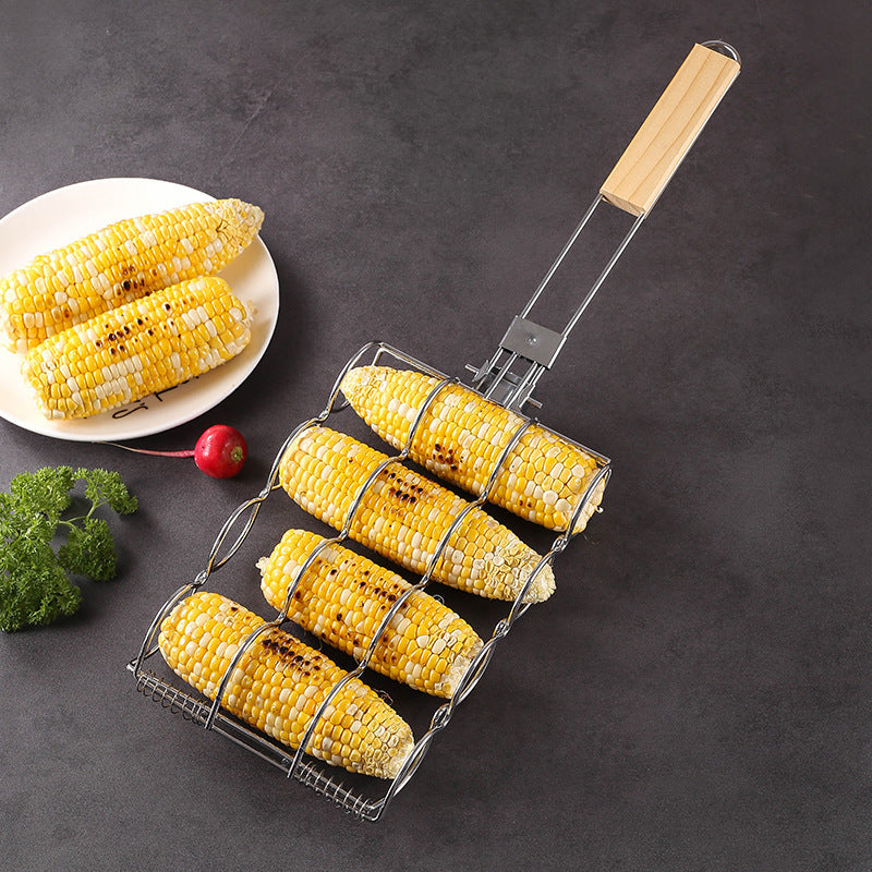 Electroplating Creative Poignée pliante Ménage Barbecue anti-échaudage Clip cuisine extérieure