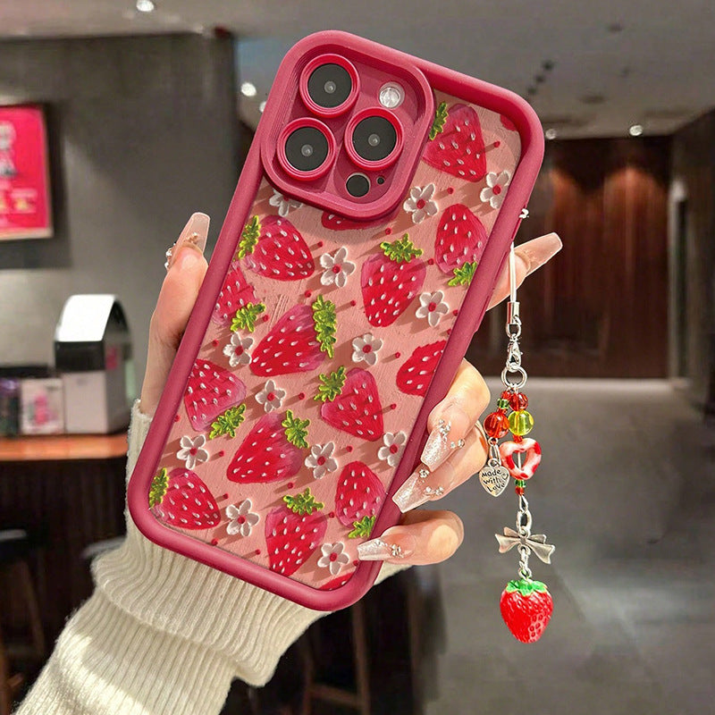 Fraise Polka Dot affaire de téléphone floral