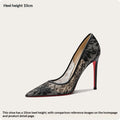 Talons hauts en dentelle pour femmes de plus grande taille