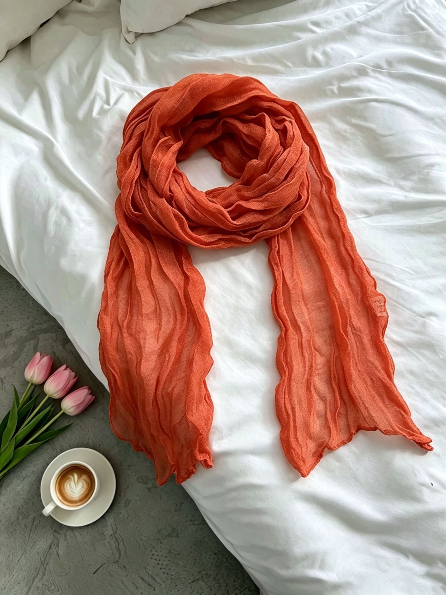 Femmes Versatile Solid-colore Cable-knit mince écharpe chaude pour le printemps et l'automne
