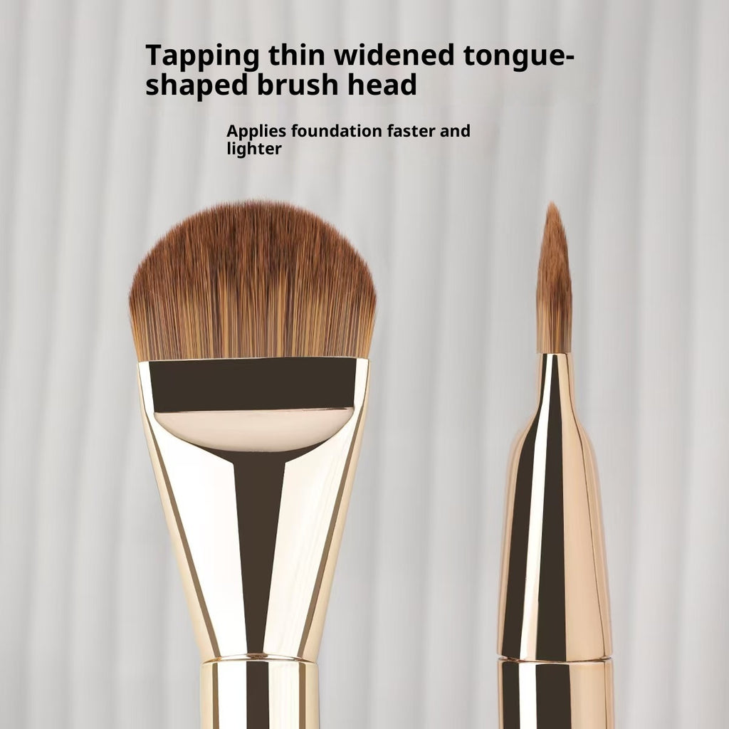 Fondation en forme de langue Brosse à tête plate de maquillage sans couture ultra-mince