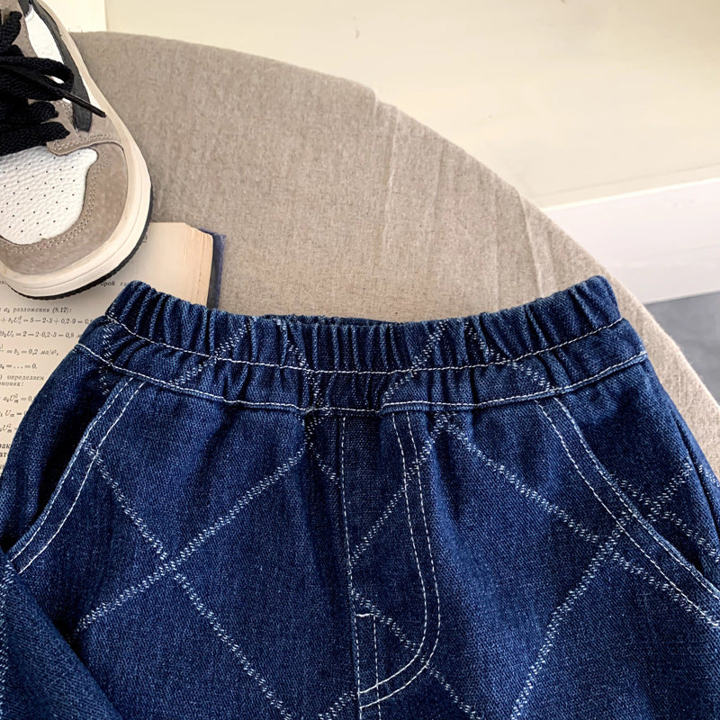 Combinaison de denim de printemps pour garçons