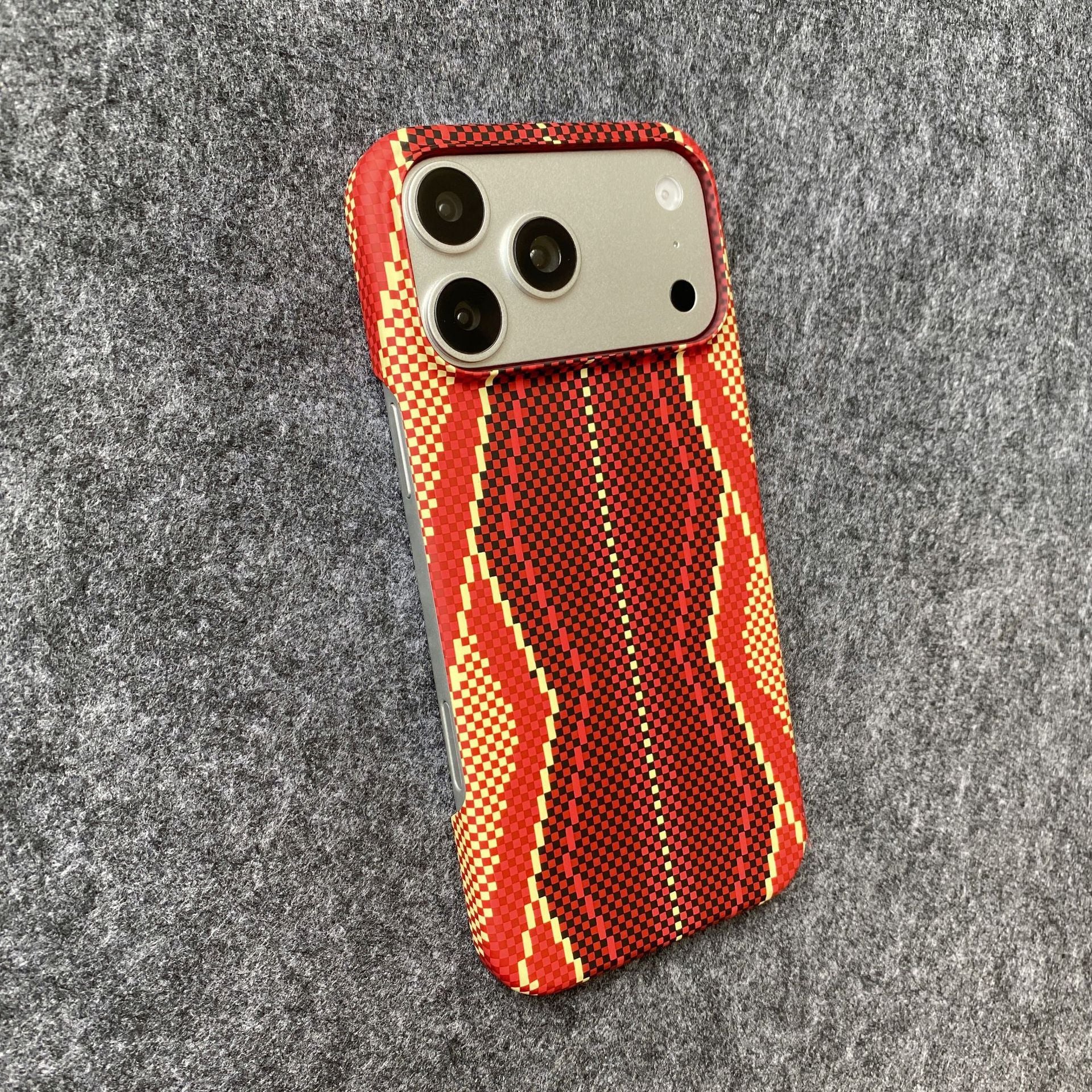 Étui de téléphone à texture kevlar résistant à l'empreinte digitale