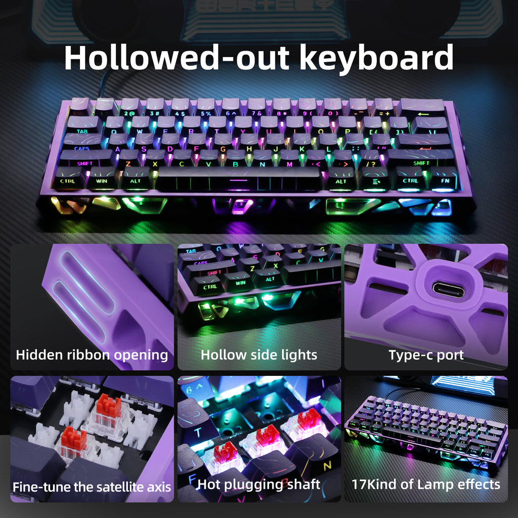 NJ61 Hollow Single-Mode Mechanical Keyboard