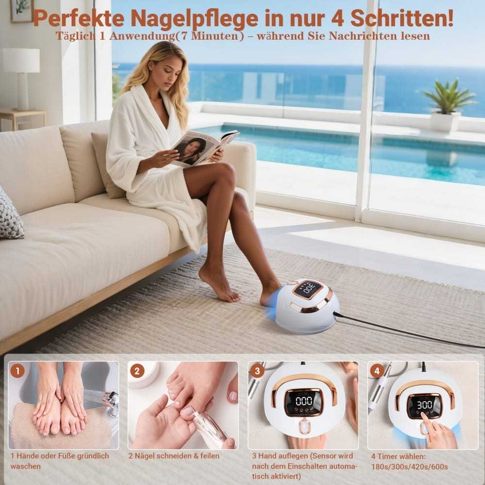 Machine à ongles de gel d'or - Appareil professionnel pour la conception de ongles à la maison
