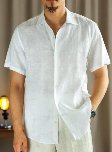 Chemise casual respirante homme manches courtes