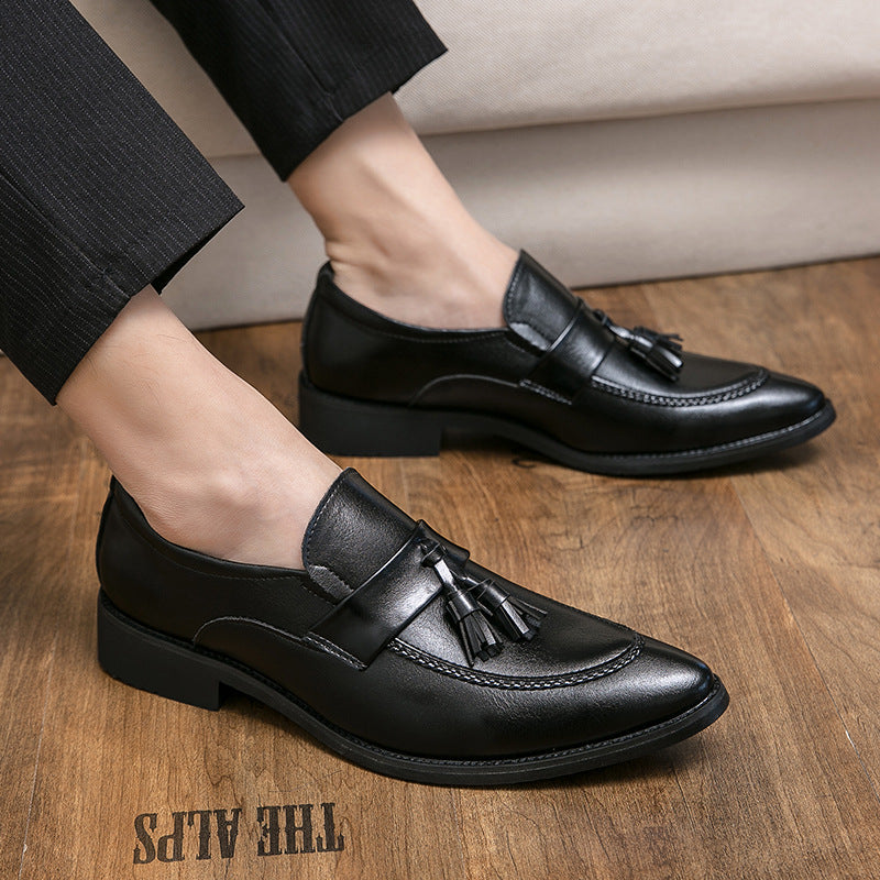 Hommes style britannique Casual Fashionable Business Tassel Chaussures en cuir