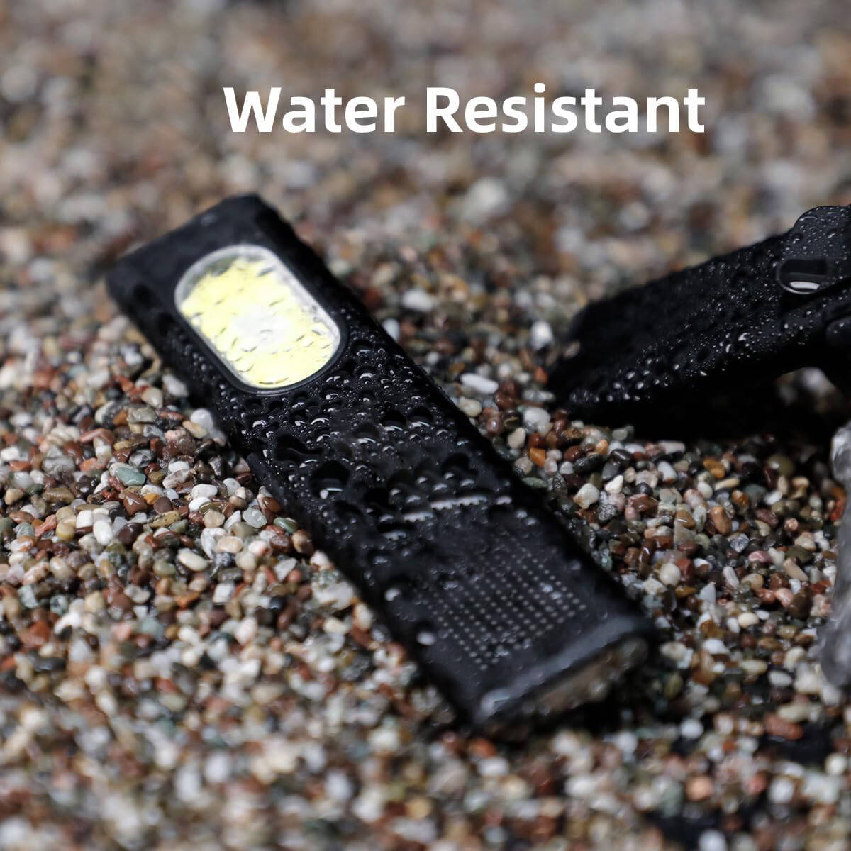 Ultra mince plat EDC Gadgets Torche avec base magnétique et COB côté lampe de poche torche avec re