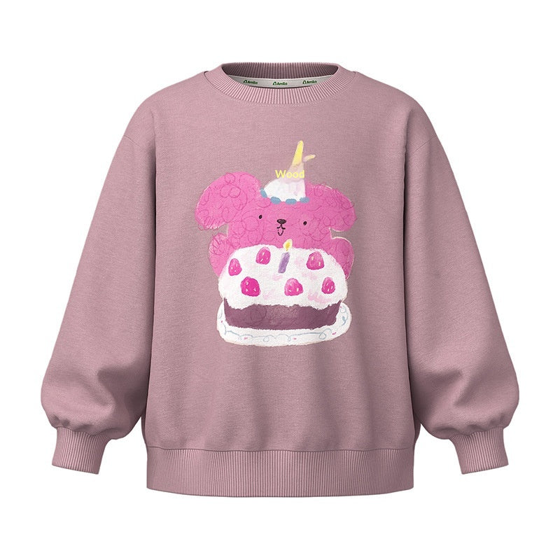 Cartoon-print Confortable Skin-friendly Simple Top Everyday