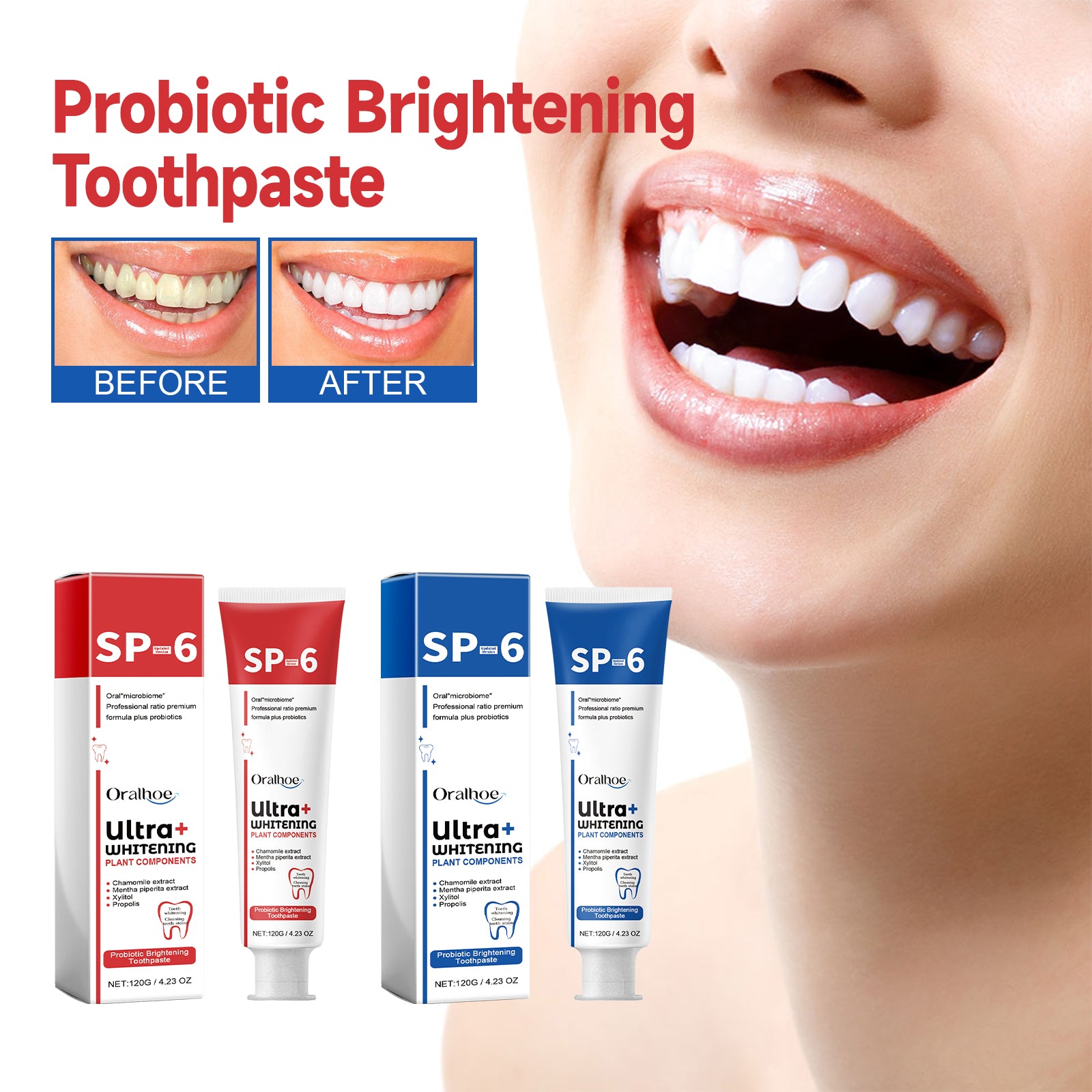 Probiotique Blanchiment Dentpaste Bleu Edition 120g-box