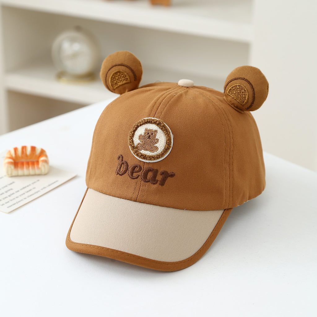 Le chapeau de baseball brodé de l'ours cartoon mignon est adapté pour les enfants âgés de 1 à 3 à Wea