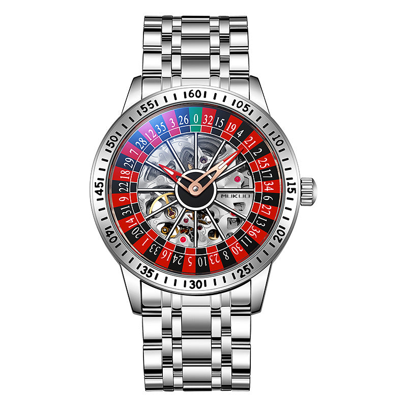 Imperméable Plaque de jeu lumineux hommes montre mécanique automatique