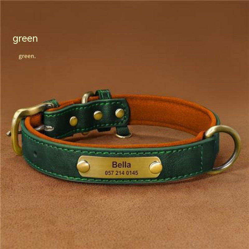Collier de chien gravé avec des lettres pour prévenir la perte de collier