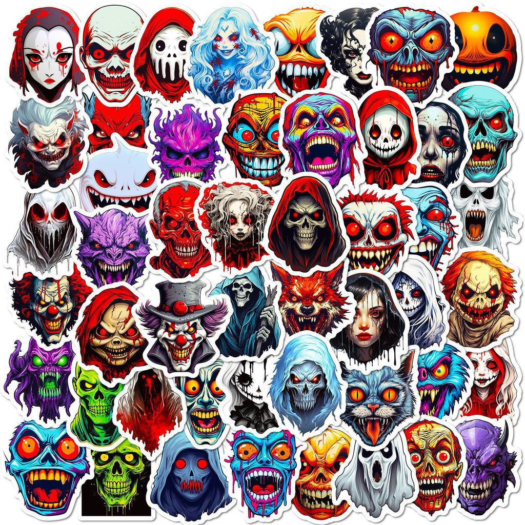300 Stickers Ghost Graffiti Stickers Soupir de citrouille de dessin animé Halloween Décoration Sticke