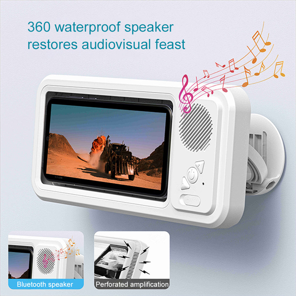 Salle de bain Étanche Coffre-fort Téléphone portable Bluetooth Haut-parleur Audio Baignoire TV Stand Téléphone portable Ho