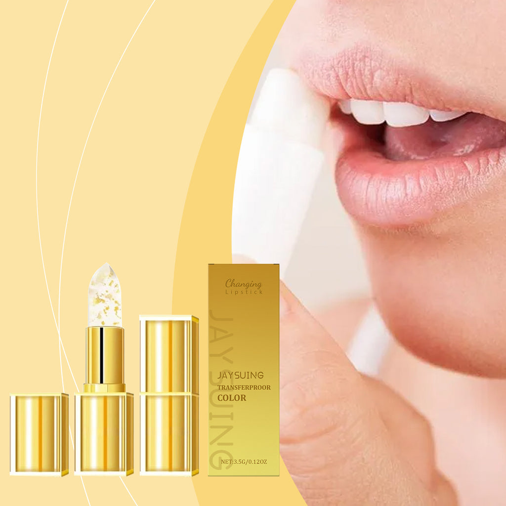 Baume à lèvres hydratant à changement de couleur de feuille d'or 3,5g