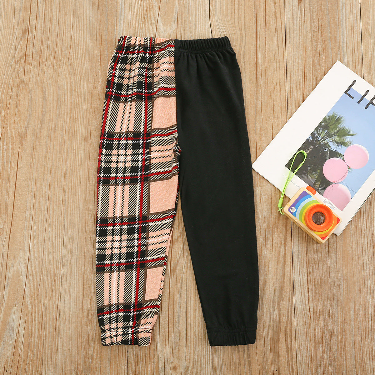 Filles Mode Colorblock Plaid Pantalons Casual