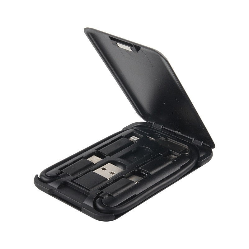 Portable Data Cable Business Card Holder Câble de recharge multifonctions Mobile Phone Bracke