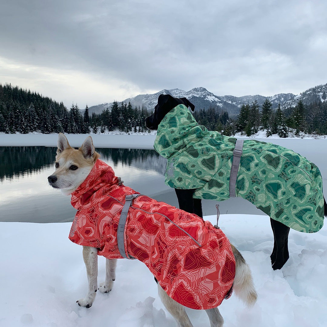 Veste en Coton Grand Chien imperméable à la neige chaude en automne et hiver