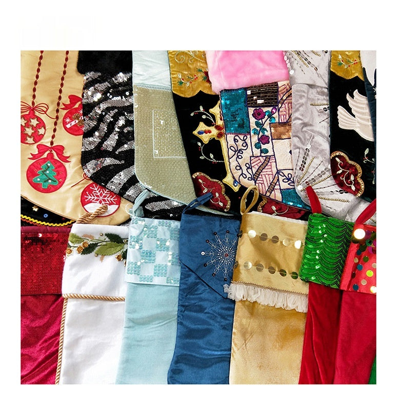 Broderie perlée Accueil Noël Bas