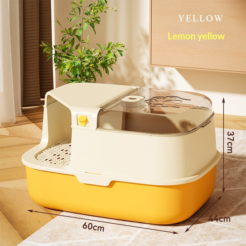 Boîte à litière pour chat à ressorts