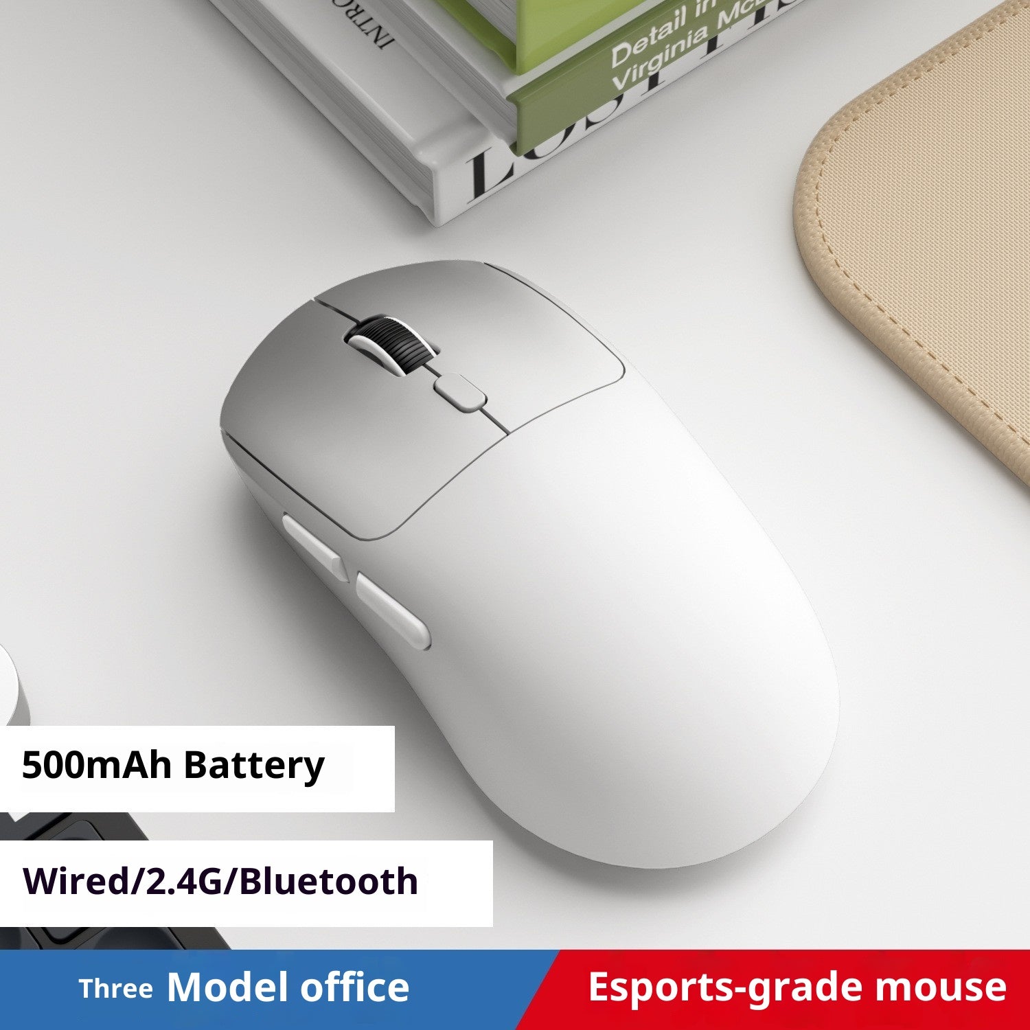 Bluetooth Wired Trois modèles Mouse Office Notebook Jeu Mute sans fil multicolore