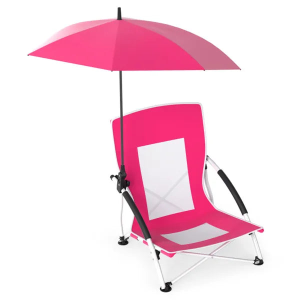 2 Pack Chaise parapluie rose pour adultes avec parasol réglable