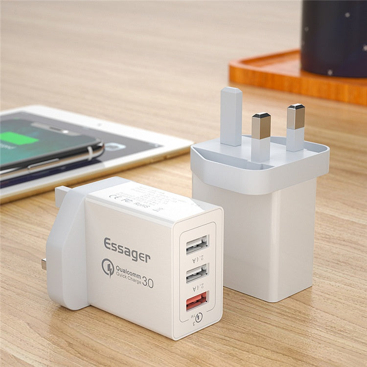 Chargeur de téléphone portable USB à trois ports 30WQC30