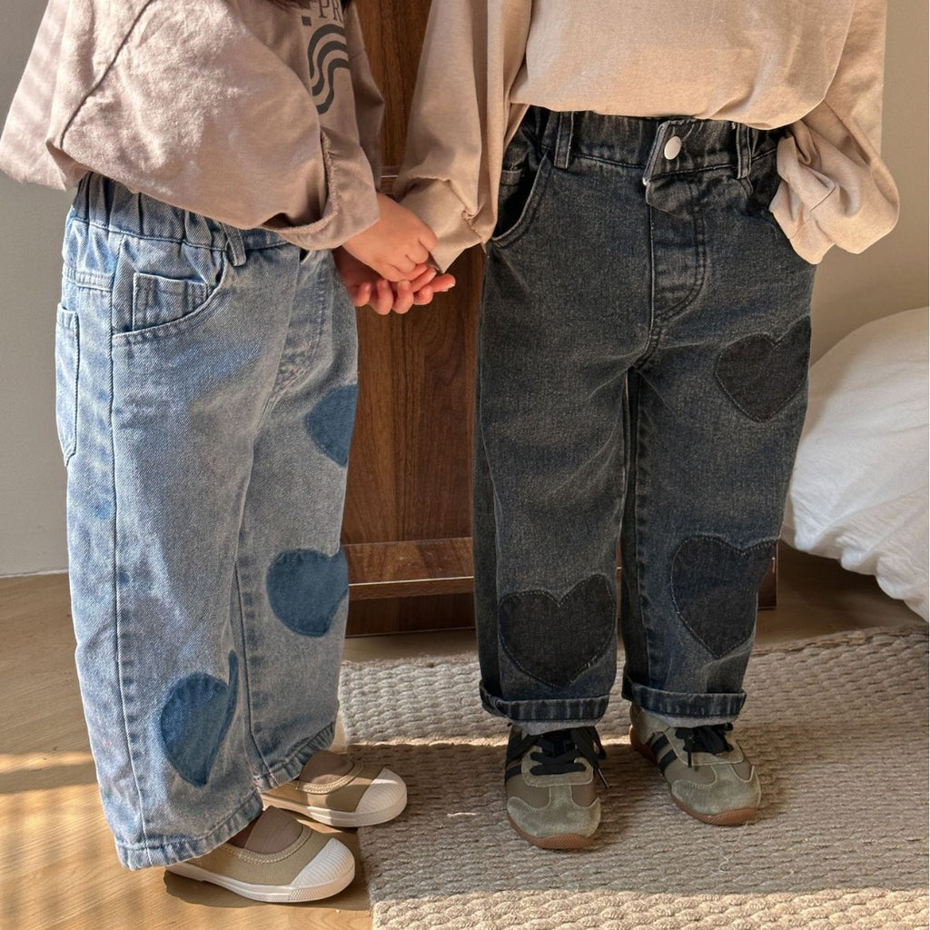 Enfants Jeans doux Pantalon droit Casual