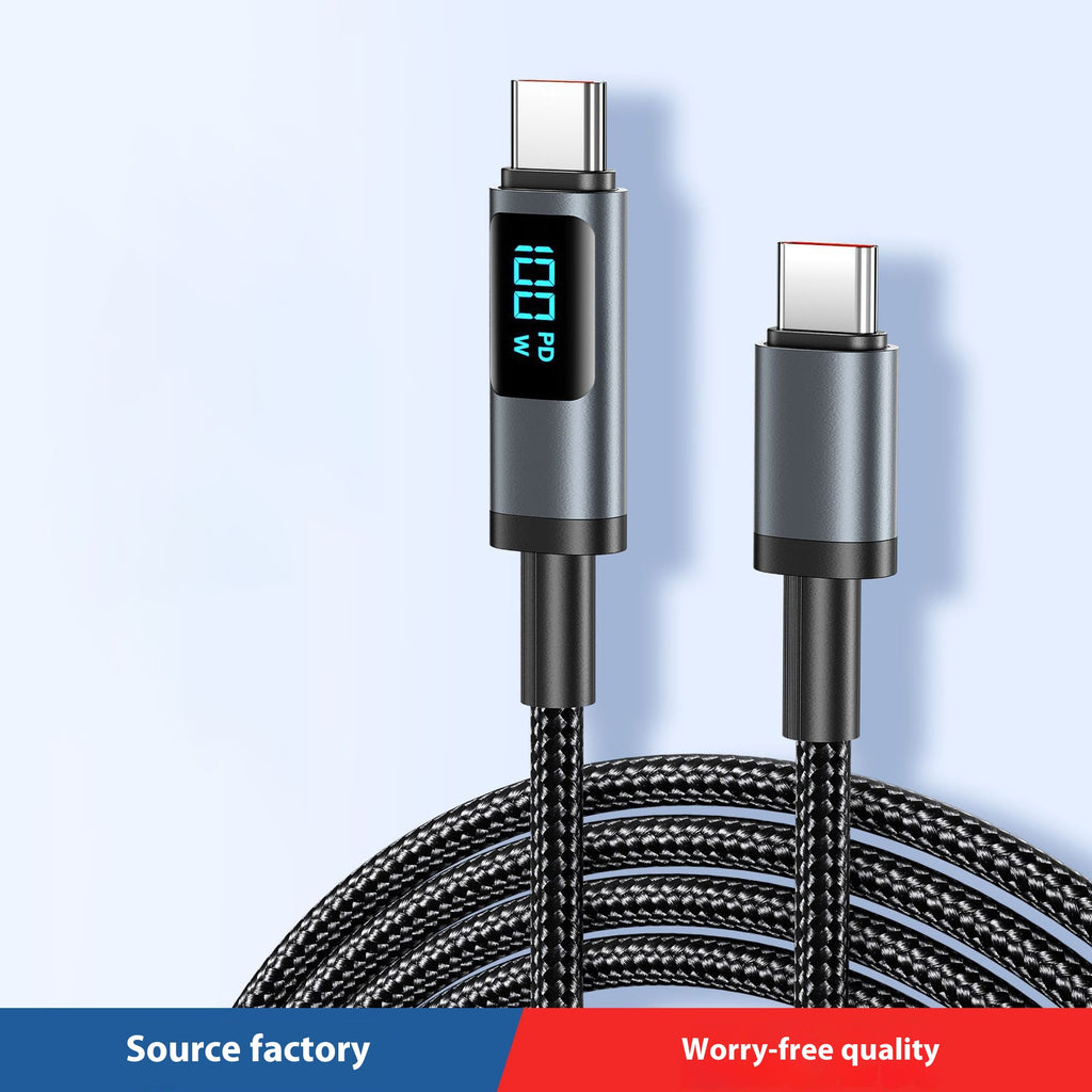 Câble de données à charge rapide approprié pour recharger la cabine de recharge de la ligne de données d'affichage numérique Type-c