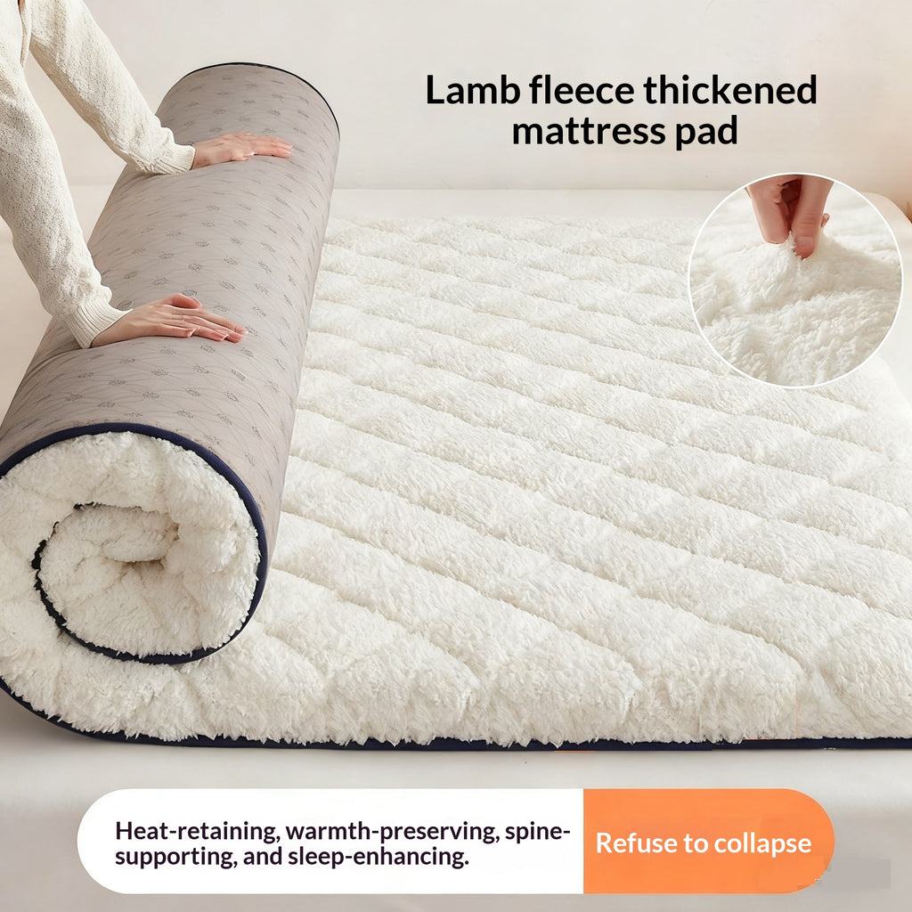 Topper de matelas d'agneau chaud épais pour usage domestique
