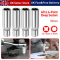 4Pc DEEP SOCKET FIXER CHROME SOCKET MÉTRIQUE PLATE 10mm GARAGE RACK TITULAIRE
