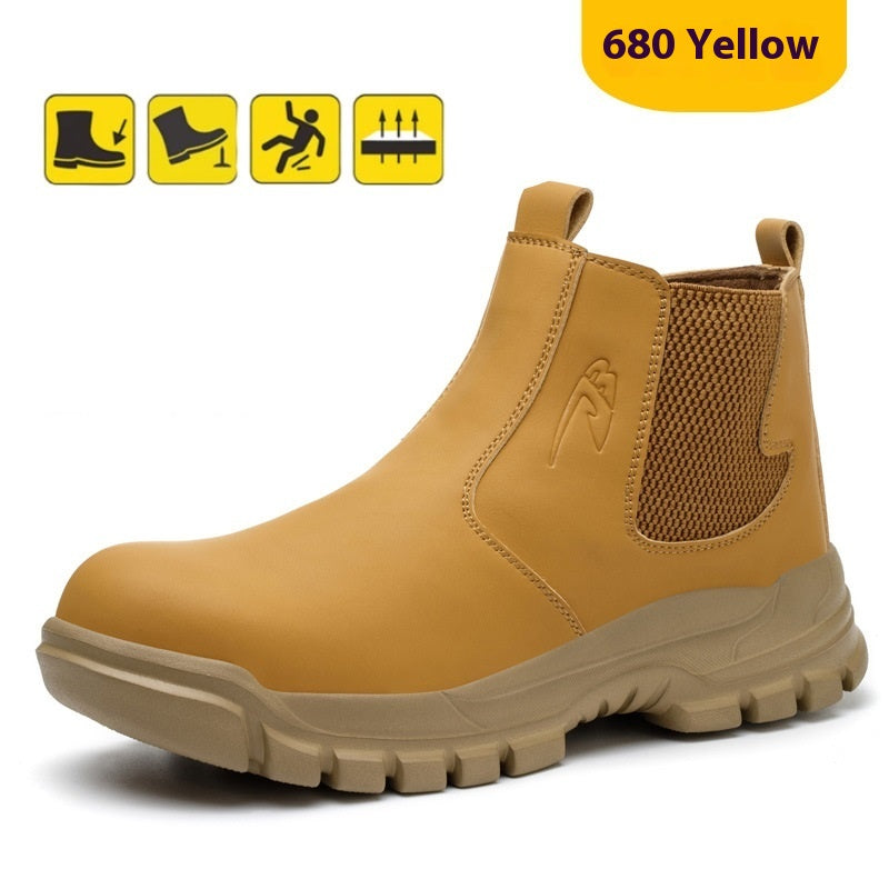 Chaussures de travail étanches anti-smashing et anti-pénétration en acier à quatre saisons