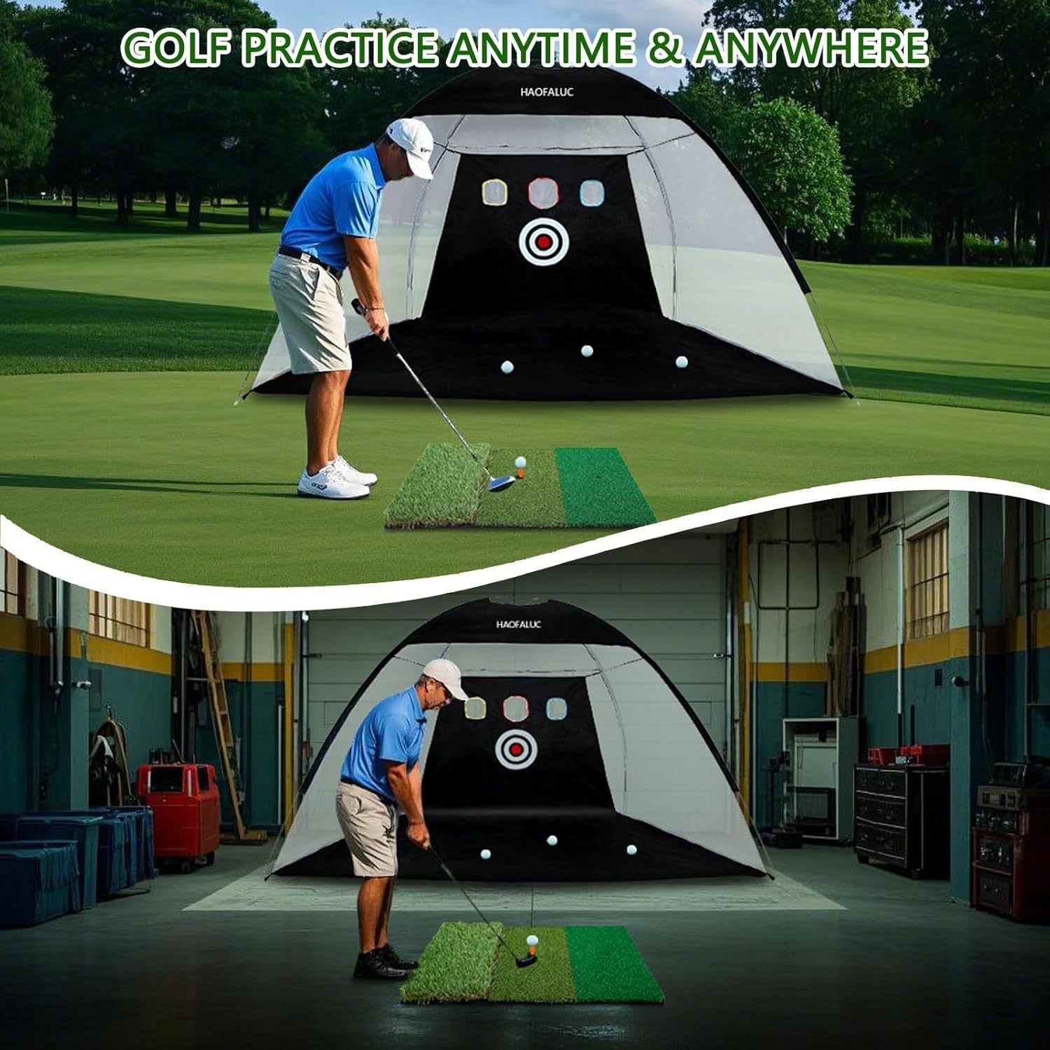 Réseau d'entraînement de golf intérieur