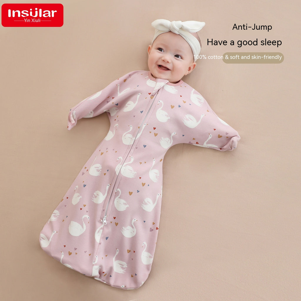 Cotton Baby Derender Anti-startle Gro-bag Anti-kicking Blanket Sac de couchage